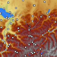 Nearby Forecast Locations - Kleinwalsertal - Carte
