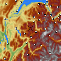 Nearby Forecast Locations - Le Grand-Bornand - Carte