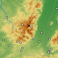 Nearby Forecast Locations - Massif des Vosges - Carte