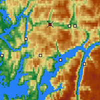 Nearby Forecast Locations - Evanger - Carte