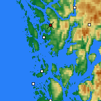 Nearby Forecast Locations - Bergen - Carte
