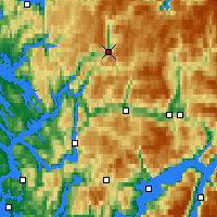 Nearby Forecast Locations - Modalen Iii - Carte