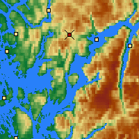 Nearby Forecast Locations - Kvamskogen - Carte