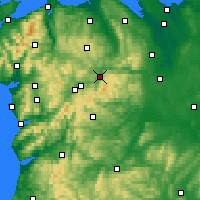 Nearby Forecast Locations - Llangollen - Carte