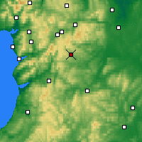 Nearby Forecast Locations - Lake Vyrnwy - Carte