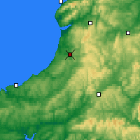 Nearby Forecast Locations - Aberystwyth - Carte
