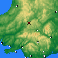 Nearby Forecast Locations - Monts Cambriens - Carte