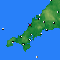 Nearby Forecast Locations - Newquay - Carte
