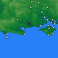Nearby Forecast Locations - Bournemouth - Carte