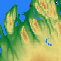 Nearby Forecast Locations - Blönduós - Carte