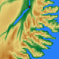 Nearby Forecast Locations - Egilsstaðir - Carte