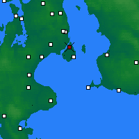 Nearby Forecast Locations - Copenhague - Carte