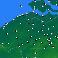 Nearby Forecast Locations - Maldeghem - Carte
