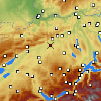Nearby Forecast Locations - Langenthal - Carte