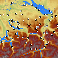 Nearby Forecast Locations - Ebnat-Kappel - Carte