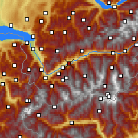 Nearby Forecast Locations - Sion - Carte