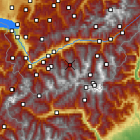 Nearby Forecast Locations - Evolène - Carte