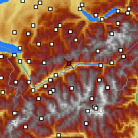 Nearby Forecast Locations - Crans-Montana - Carte