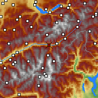 Nearby Forecast Locations - Viège - Carte