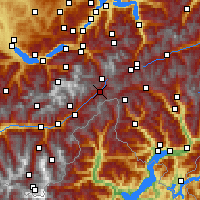 Nearby Forecast Locations - Ulrichen - Carte