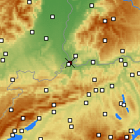 Nearby Forecast Locations - Bâle - Carte