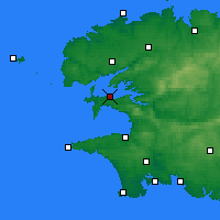 Nearby Forecast Locations - Lanvéoc - Carte