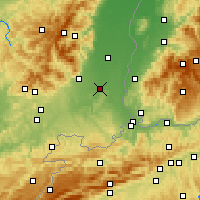 Nearby Forecast Locations - Mulhouse - Carte