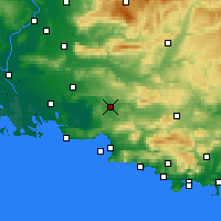 Nearby Forecast Locations - Les Milles - Carte