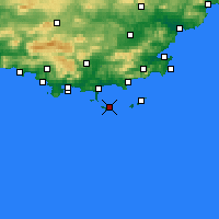 Nearby Forecast Locations - Île de Porquerolles - Carte