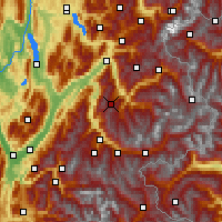 Nearby Forecast Locations - Valmorel - Carte