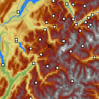 Nearby Forecast Locations - Megève - Carte