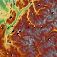 Nearby Forecast Locations - Les Trois Vallées - Carte
