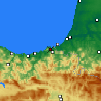 Nearby Forecast Locations - Fontarrabie - Carte