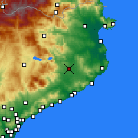 Nearby Forecast Locations - Gérone - Carte