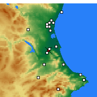 Nearby Forecast Locations - Xàtiva - Carte