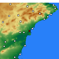 Nearby Forecast Locations - El Alted - Carte