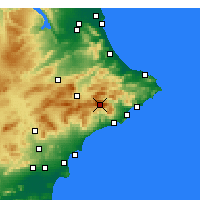 Nearby Forecast Locations - Aitana - Carte