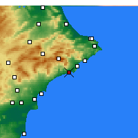 Nearby Forecast Locations - Benidorm - Carte