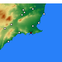 Nearby Forecast Locations - Carthagène - Carte