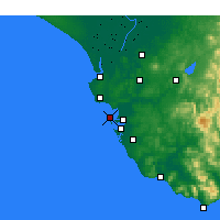 Nearby Forecast Locations - Cadix - Carte