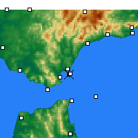 Nearby Forecast Locations - Gibraltar - Carte