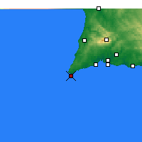Nearby Forecast Locations - Sagres - Carte