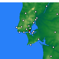 Nearby Forecast Locations - Lisbonne/Geof - Carte