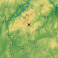 Nearby Forecast Locations - Idar-Oberstein - Carte