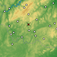 Nearby Forecast Locations - Saint-Wendel - Carte