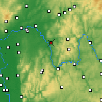 Nearby Forecast Locations - Aschaffenbourg - Carte
