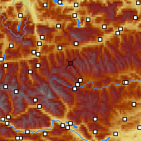Nearby Forecast Locations - Obertauern - Carte