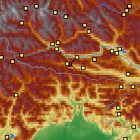 Nearby Forecast Locations - Kötschach - Carte