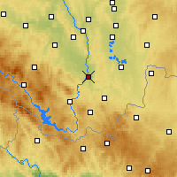 Nearby Forecast Locations - České Budějovice - Carte