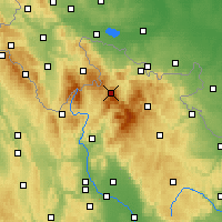 Nearby Forecast Locations - Šerák - Carte